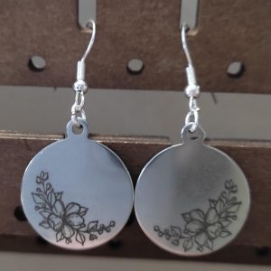 Boucle d'oreille argenté