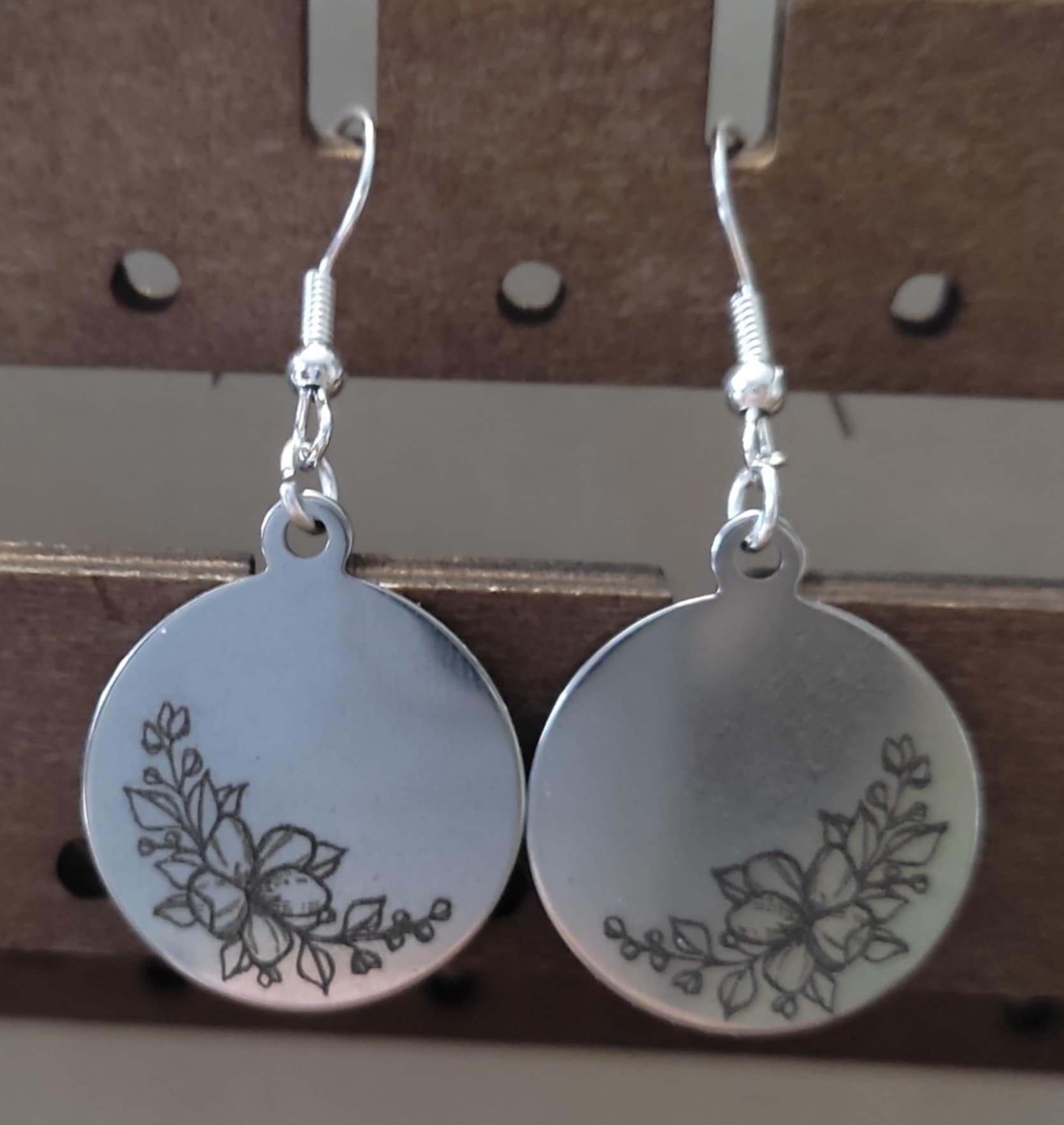 Boucle d'oreille argenté